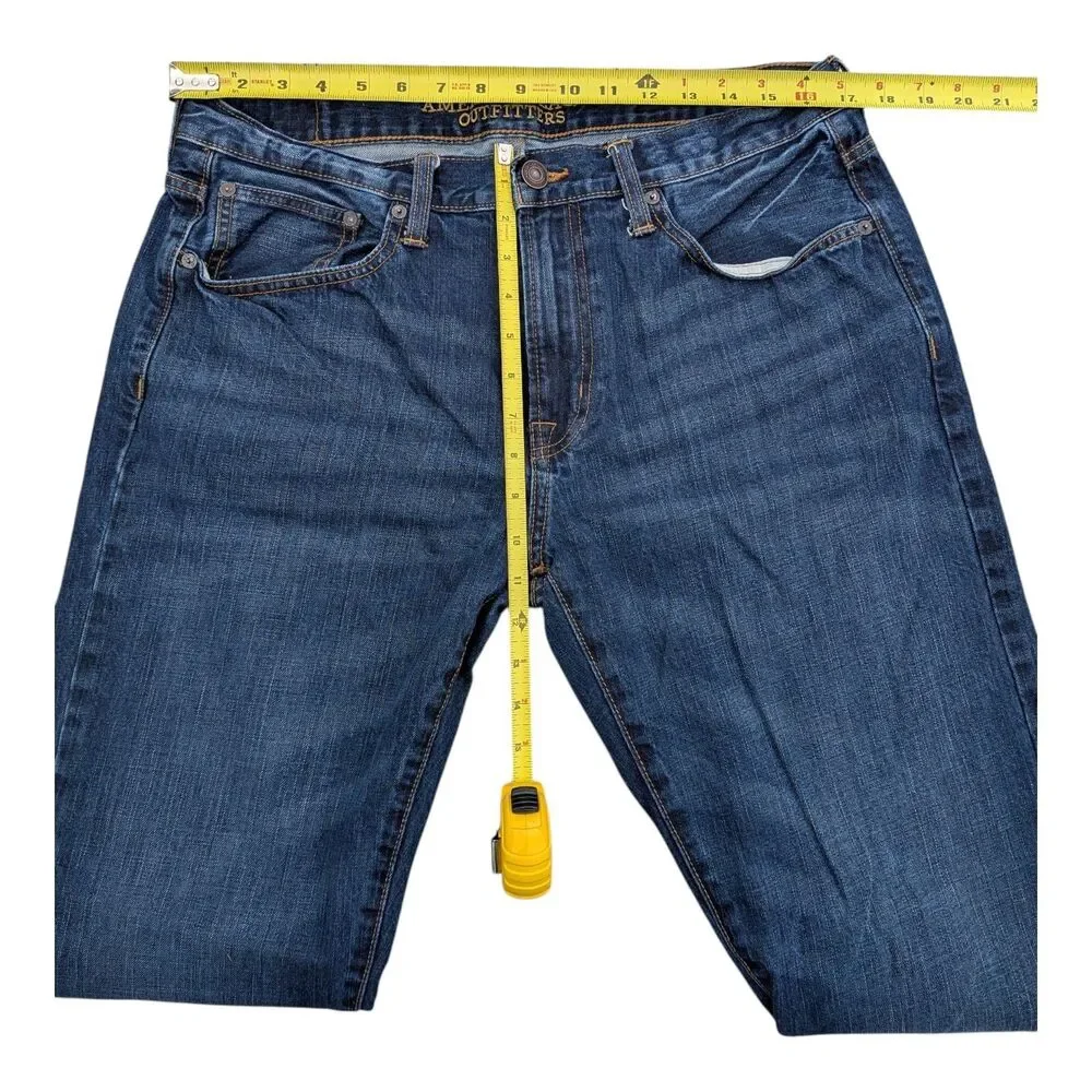 American Eagle Original Straight Airflex+ Jeans Men's 32x36 Denim StreetWear